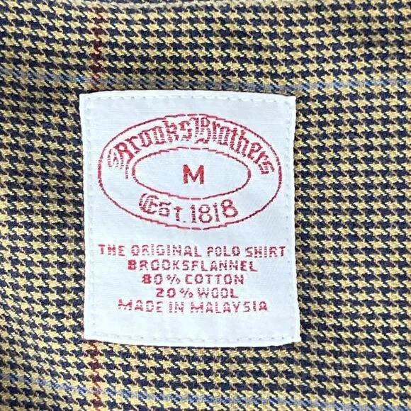 Brooks Brothers Sz Mens M Flannel Long-Sleeve Button-Down Casual Shirt Brown - Picture 3 of 10